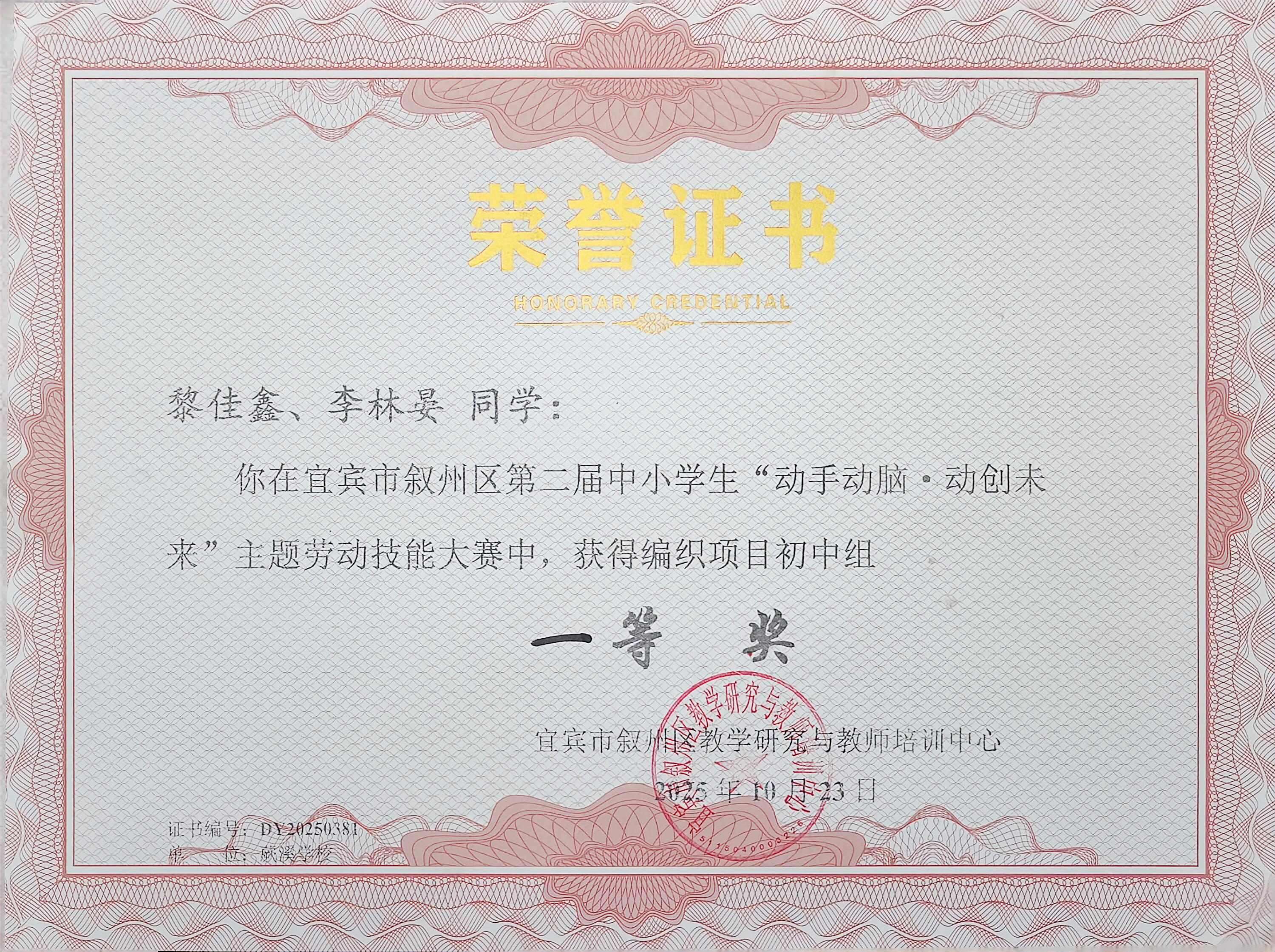 宜宾市叙州区蕨溪学校五育并举显成效,技能大赛传捷报